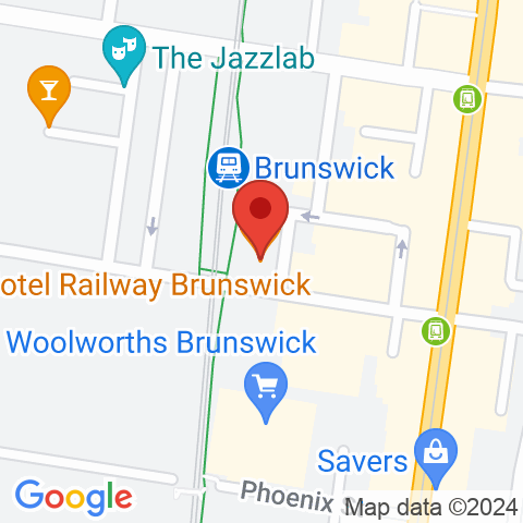 Map of Hotel Railway Brunswick